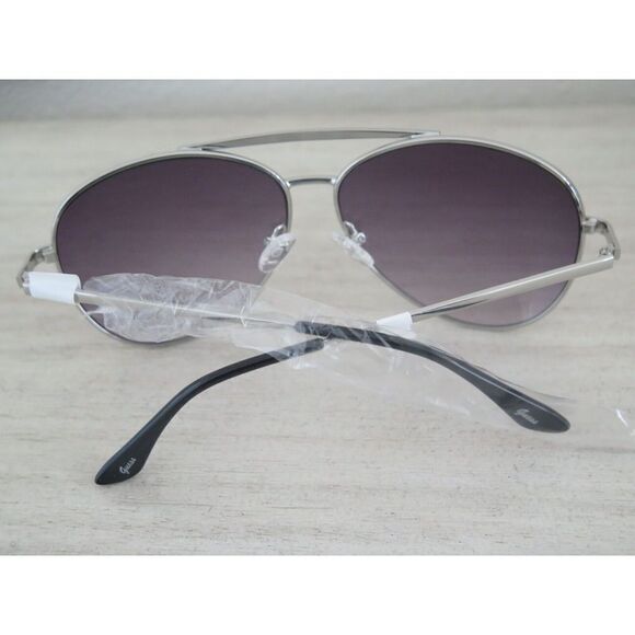 GUESS GF0399 01B Women's Silver/Gray Aviator Sunglasses - Picture 3 of 9